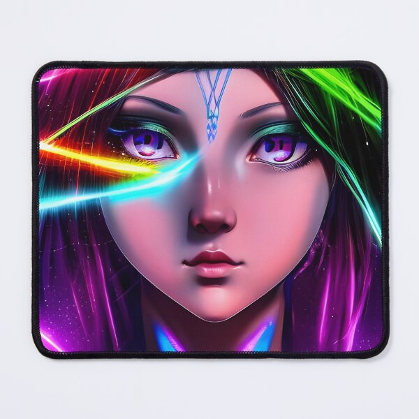Item preview, Anime girl from the future in laser hologram style - rainbow colors designed and sold by Dalive.