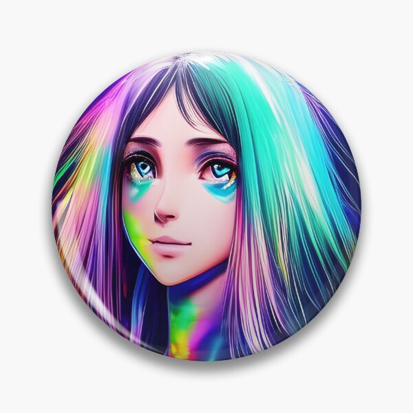 Item preview, Hologram Laser Anime Girl from the future - rainbow colors designed and sold by Dalive.