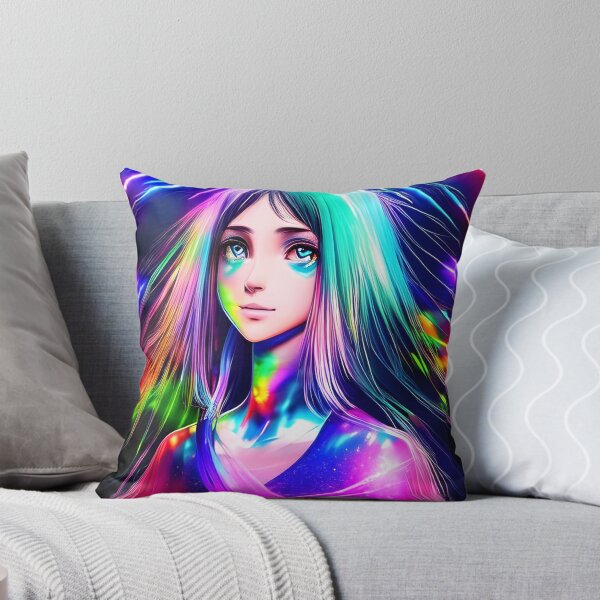Item preview, Hologram Laser Anime Girl from the future - rainbow colors designed and sold by Dalive.