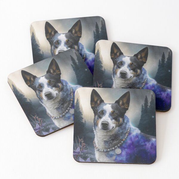 Item preview, Enchanted Painting Of  Australian Cattle Dog designed and sold by Nocturne  Paws.