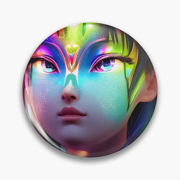 Item preview, Colorful hologram anime girl from the future - rainbow colors designed and sold by Dalive.