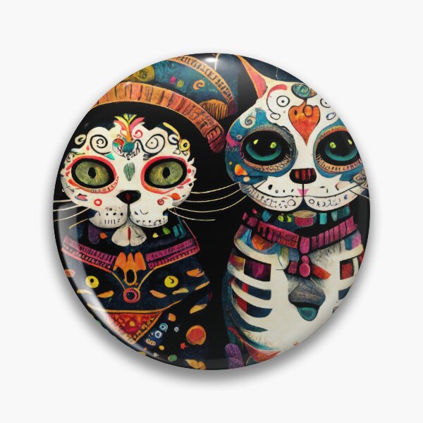 Item preview, Cats on Day of the Dead, Dia de Los Muertos designed and sold by newnomads-art.