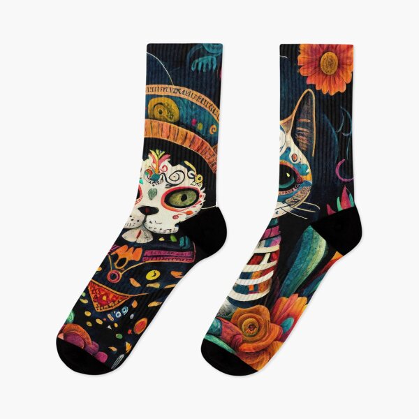 Item preview, Cats on Day of the Dead, Dia de Los Muertos designed and sold by newnomads-art.