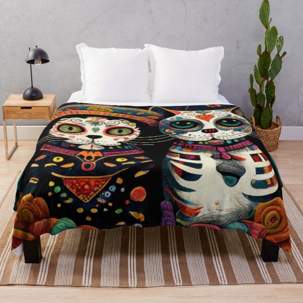 Item preview, Cats on Day of the Dead, Dia de Los Muertos designed and sold by newnomads-art.