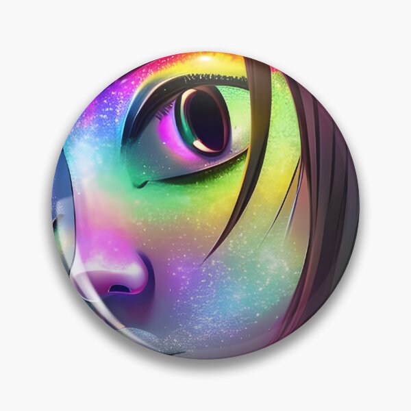 Item preview, Hologram Stars Anime Girl From The Future - Rainbow Colors designed and sold by Dalive.