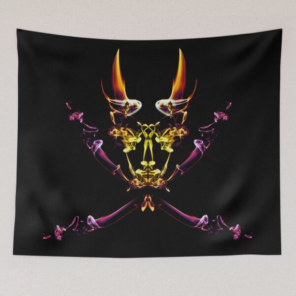 Item preview, Creación de un rastro de humo abstracto de una bandera pirata de calavera oni designed and sold by AvonPerception.