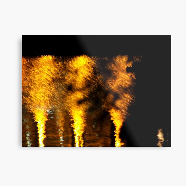 Golden Metal Print