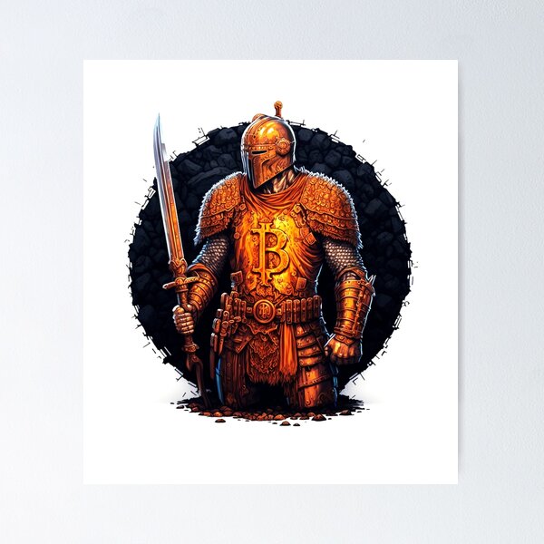 Item preview, Bitcoin Crusader designed and sold by CryptoBeings.