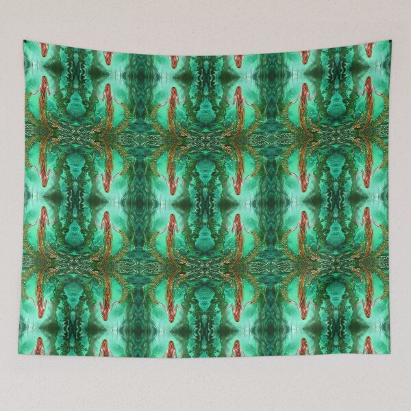 Item preview, Fern Fairy Lake Red Head Siren Azure Green designed and sold by SpiritGifts.