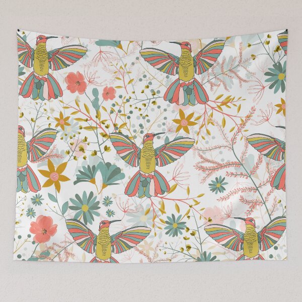 Item preview, Garden of hummingbirds designed and sold by cesartorresart.