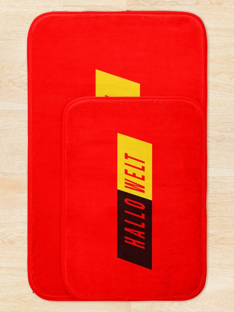 Thumbnail 5 of 6, Bath Mat, Hallo Welt-Hello World-Python Code designed and sold by FridPix.