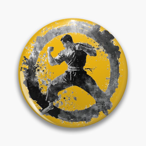 Item preview,  Martial arts fighter inside a stylized grunged circle designed and sold by Jarmo Piironen.