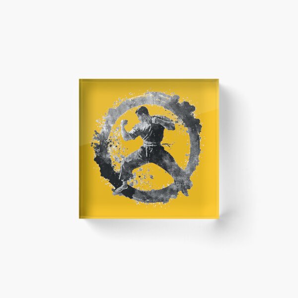 Item preview,  Martial arts fighter inside a stylized grunged circle designed and sold by Jarmo Piironen.