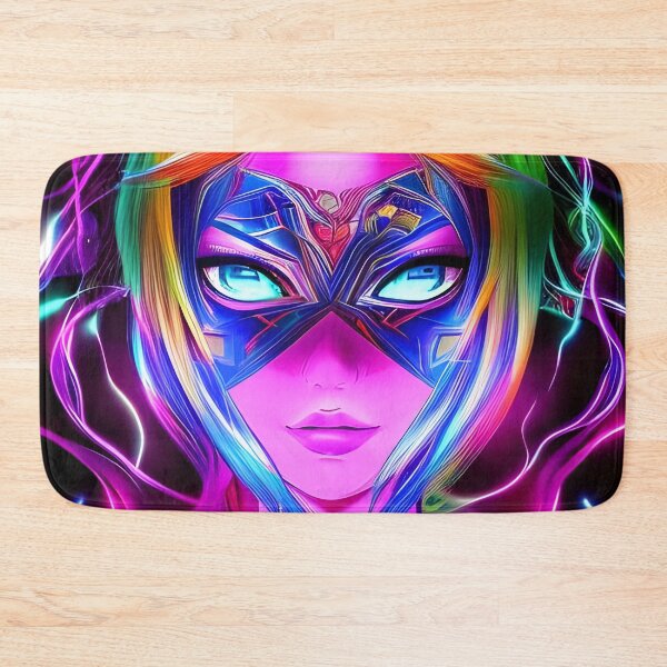 Item preview, Anime Girl Superhero in Laser Hologram Style - Rainbow Colors designed and sold by Dalive.