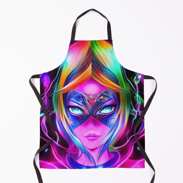 Item preview, Anime Girl Superhero in Laser Hologram Style - Rainbow Colors designed and sold by Dalive.