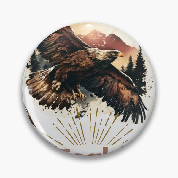 Item preview, Fly Eagles Fly Vintage Flying Bird Inspirational Hawk Fan T-Shirt designed and sold by Zirari242.