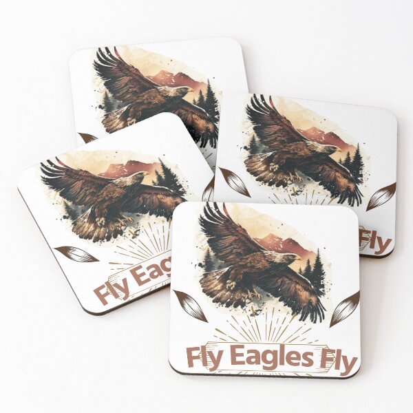 Item preview, Fly Eagles Fly Vintage Flying Bird Inspirational Hawk Fan T-Shirt designed and sold by Zirari242.