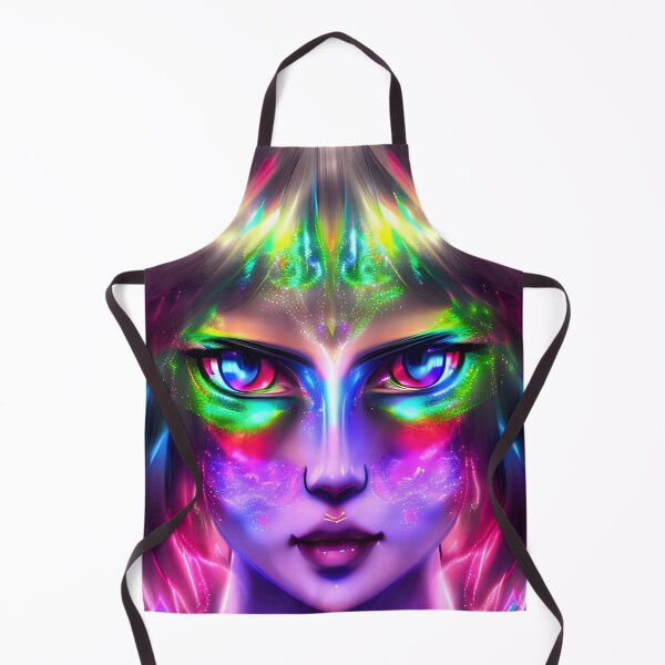 Item preview, Beautiful girl in laser hologram style - rainbow colors designed and sold by Dalive.