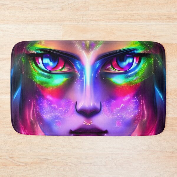 Item preview, Beautiful girl in laser hologram style - rainbow colors designed and sold by Dalive.
