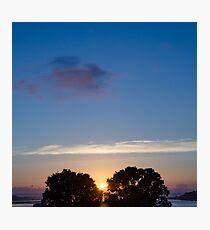 Sunset Between Trees Photographic Print