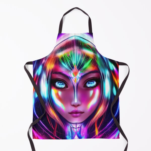Item preview, Radiant anime girl in laser hologram style - rainbow colors designed and sold by Dalive.