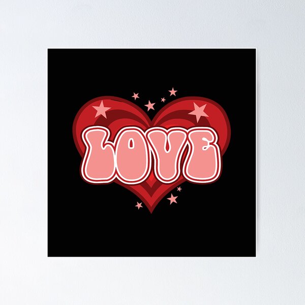 Love Affair Everlasting Love White Heart Song Lyric Music Print - Red Heart  Print