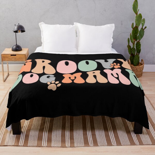 Item preview, Retro Groovy Dog Mama With Cute Paws designed and sold by GPODdesign.