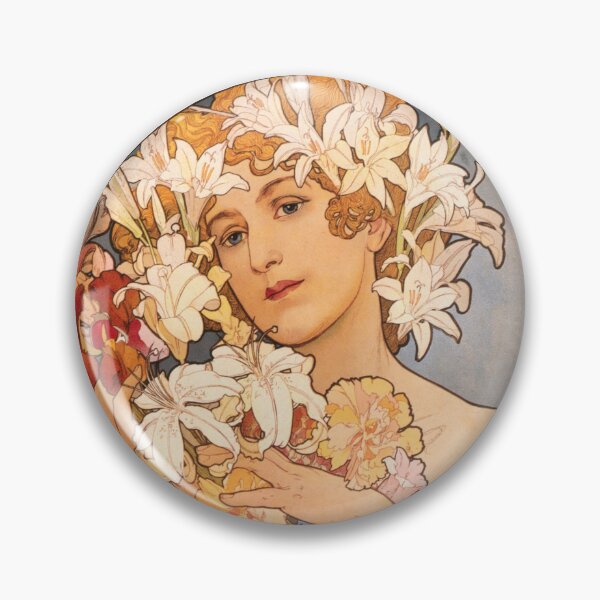 Item preview, Alfonse Mucha Art Nouveau Vintage woman illustration, Elegant Beauty - Alphonse Mucha Inspired Art designed and sold by RaspberryEM.
