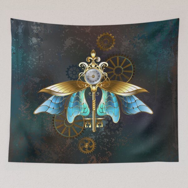 Item preview, Steampunk Key with Blue Wings designed and sold by Blackmoon9.
