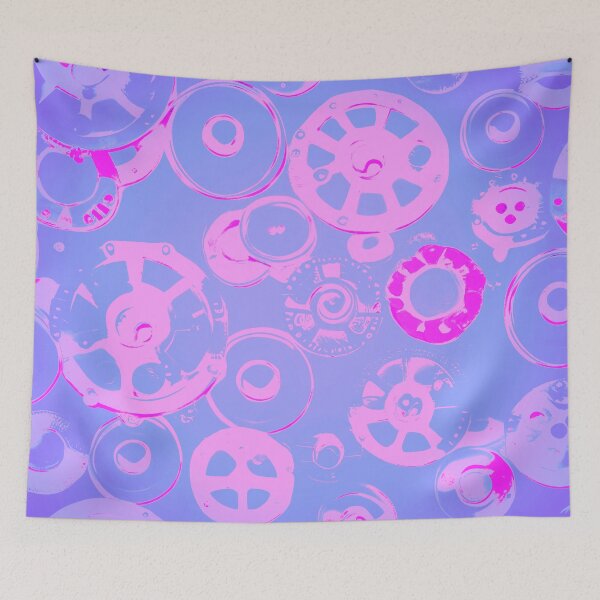 Item preview, Abstract Buttons and Wheels - Lavender designed and sold by asurtiumgreen.