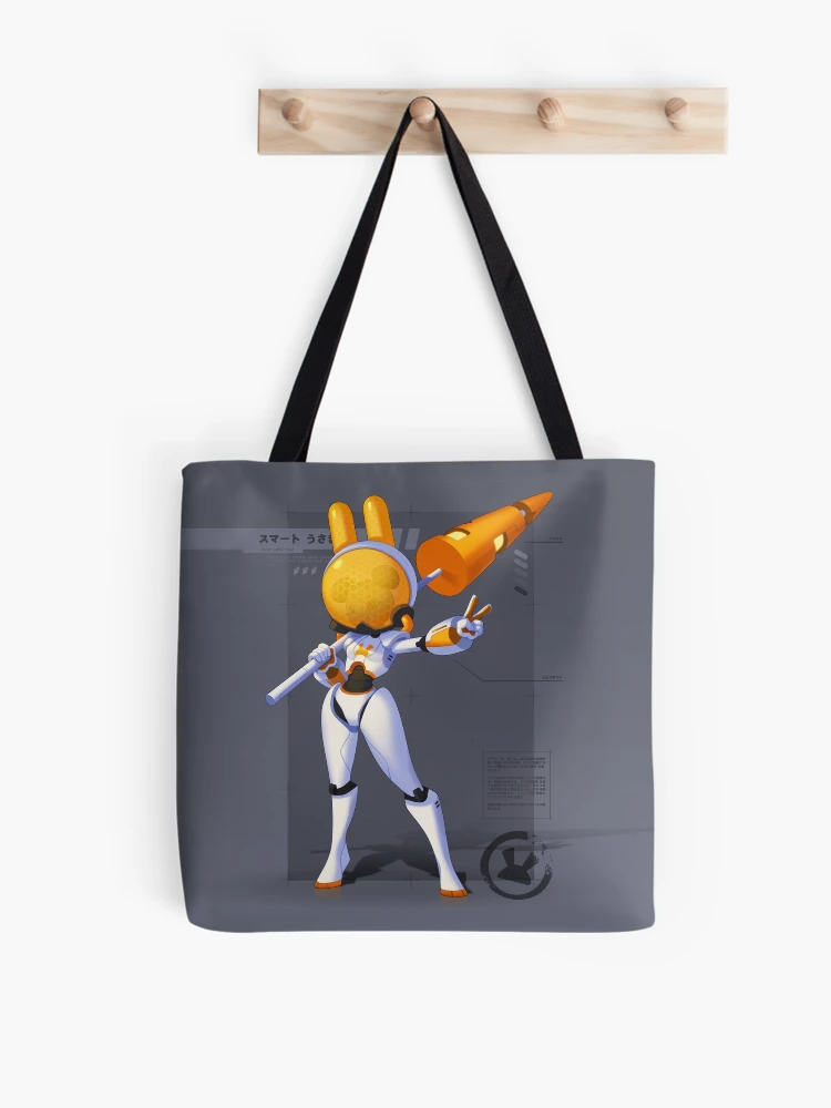 Thumbnail 1 of 2, Tote Bag, Android Rabbit Character designed and sold by ValorousRabbit.