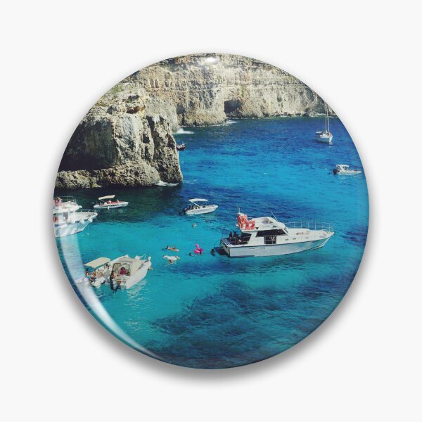 Item preview, Comino Malta Mediterranean Island Landscape with Blue Water designed and sold by CarolinaReina.