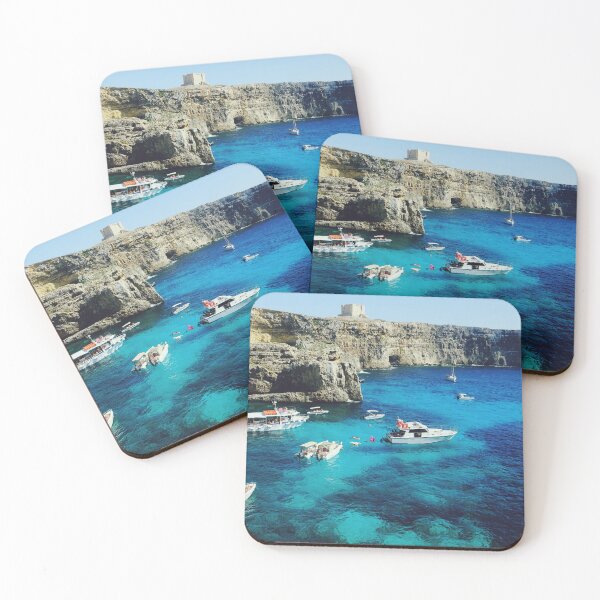 Item preview, Comino Malta Mediterranean Island Landscape with Blue Water designed and sold by CarolinaReina.