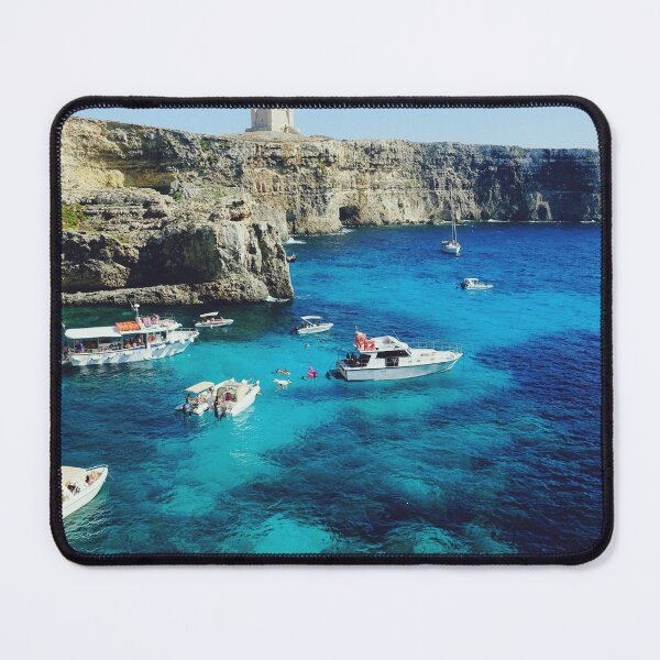 Item preview, Comino Malta Mediterranean Island Landscape with Blue Water designed and sold by CarolinaReina.