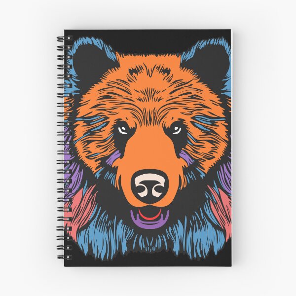 Item preview, Colored powerful big bear heads with a mane and an open mouth designed and sold by GAleksS.