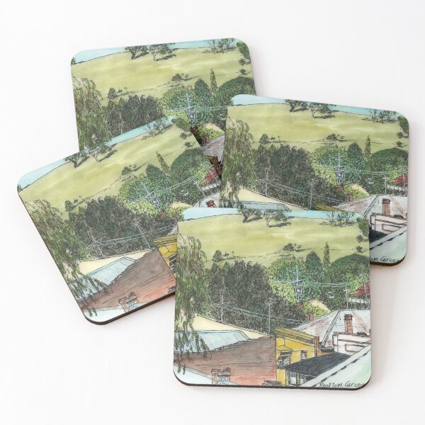 Item preview, Carcoar - over the rooftops, NSW, Australia designed and sold by Anne Huth.