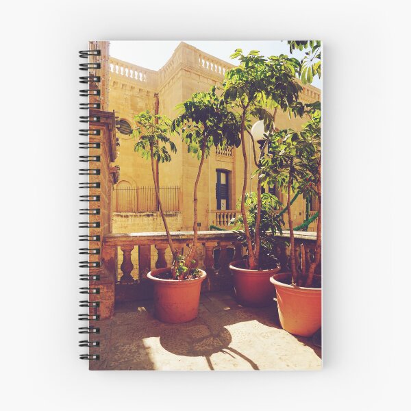 Item preview, Mediterranean City Balcony with Plants in Malta Island designed and sold by CarolinaReina.