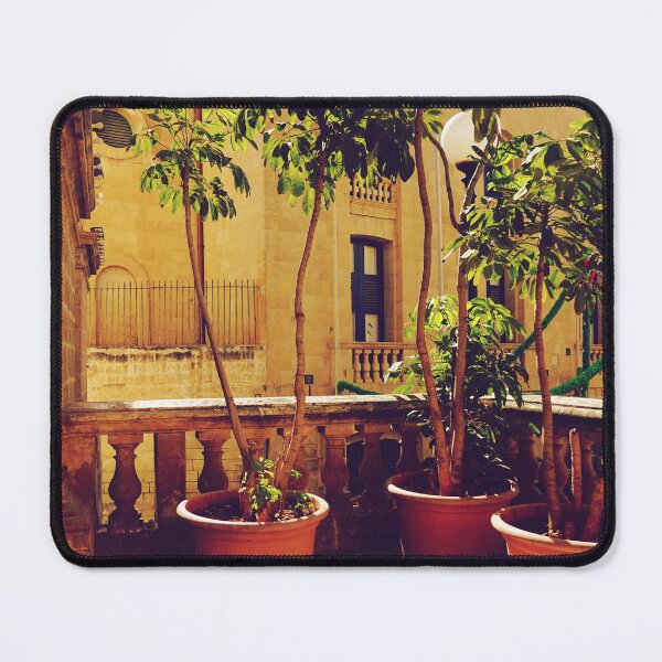 Item preview, Mediterranean City Balcony with Plants in Malta Island designed and sold by CarolinaReina.