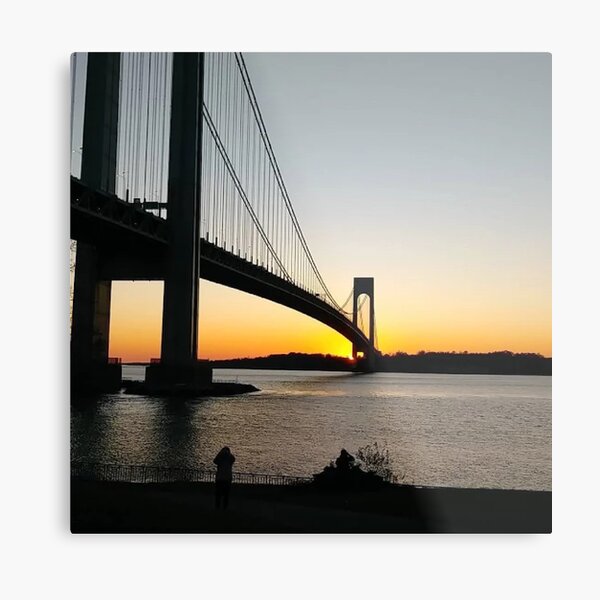 New York, New York City, Brooklyn, #NewYork, #NewYorkCity, #Brooklyn, Verrazano-Narrows Bridge, #VerrazanoNarrowsBridge, #VerrazanoBridge, #bridge, #Verrazano, #Narrows, Verrazano-Narrows Bridge Metal Print