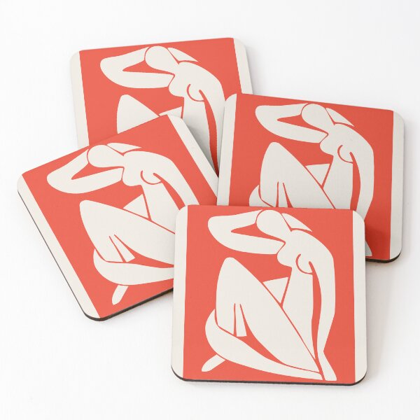 Artikelvorschau, Henri Matisse Nude, Papier Decoupes Art cherry tomato red, Matisse Cutout's, Matisse exhibition print entworfen und verkauft von re-make-.