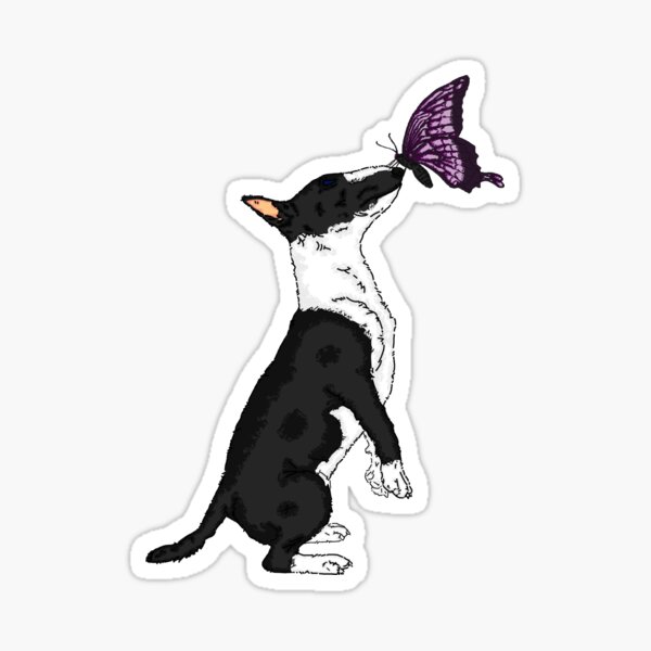 Bull Terrier y la bestia Pegatina