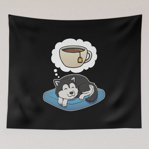Aperçu de l'œuvre Alaskan Malamute dreaming about Tea créée et vendue par DoggieDelights.