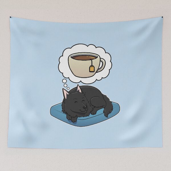 Item preview, Belgian Sheepdog dreaming about Tea designed and sold by DoggieDelights.