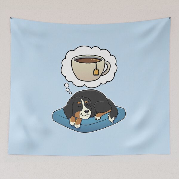 Artikelvorschau, Bernese Mountain Dog dreaming about Tea entworfen und verkauft von DoggieDelights.