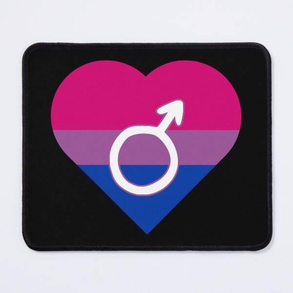 Item preview, Bisexual Pride Heart with Male Gender Symbol designed and sold by everything4eva.