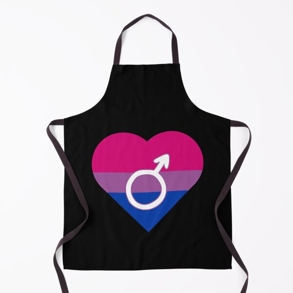 Item preview, Bisexual Pride Heart with Male Gender Symbol designed and sold by everything4eva.