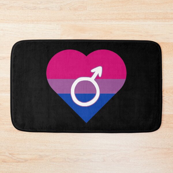 Item preview, Bisexual Pride Heart with Male Gender Symbol designed and sold by everything4eva.