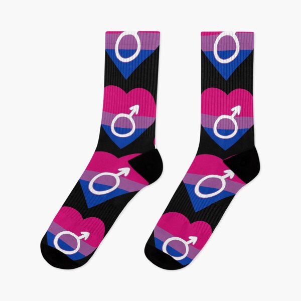 Item preview, Bisexual Pride Heart with Male Gender Symbol designed and sold by everything4eva.