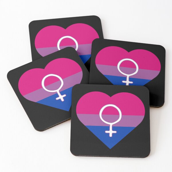 Item preview, Bisexual Pride Heart with Female Gender Symbol designed and sold by everything4eva.