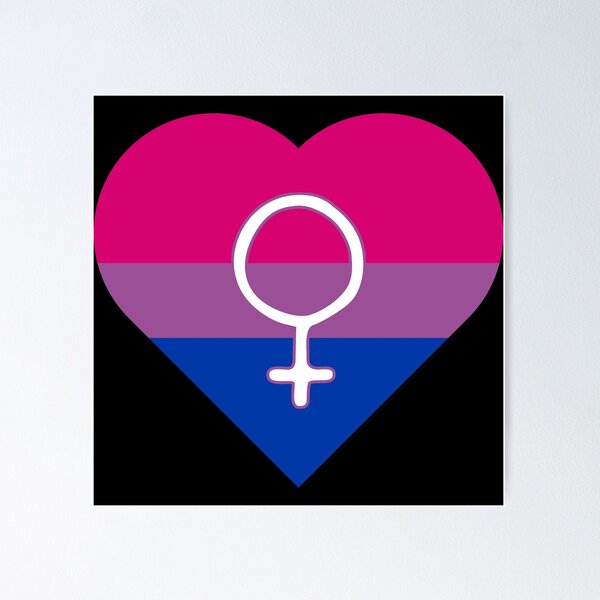 Item preview, Bisexual Pride Heart with Female Gender Symbol designed and sold by everything4eva.
